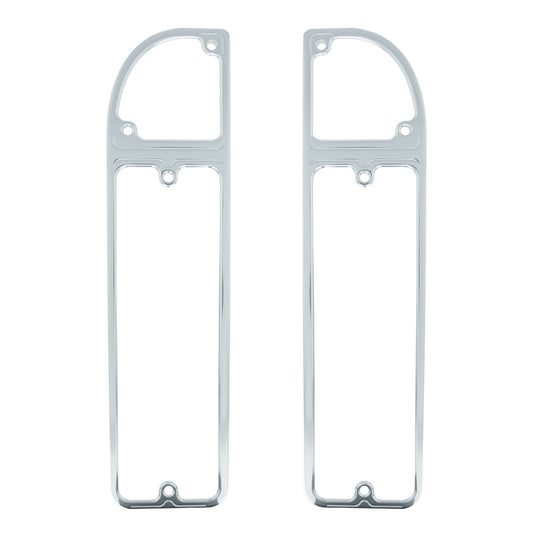 CLEAR ANODIZED BILLET ALUMINUM TAIL LIGHT BEZELS FOR 1967-1972 CHEVROLET & GMC FLEETSIDE TRUCKS (PAIR)