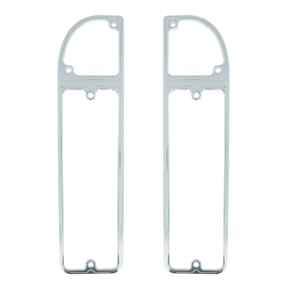 CLEAR ANODIZED BILLET ALUMINUM TAIL LIGHT BEZELS FOR 1967-1972 CHEVROLET & GMC FLEETSIDE TRUCKS (PAIR)