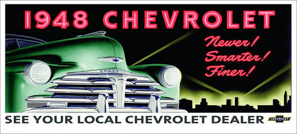 1948 CHEVROLET FLEETLINE ADVERTISEMENT SIGN