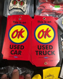 OK USED CAR  HANG TAG   NEW ITEM