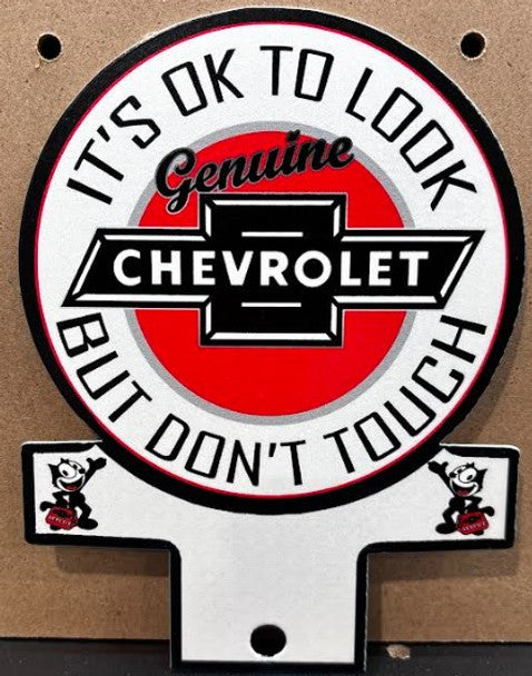 DO NOT TOUCH CHEVROLET LICENSE PLATE TOPPER