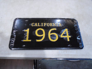 1964 LICENSE PLATE EMBOSSED FULL SIZE.