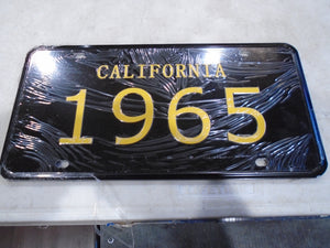 1965 LICENSE PLATE EMBOSSED FULL SIZE.