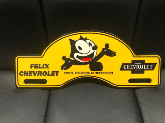 FELIX CHEVROLET LICENSE PLATE TOPPER  STEEL