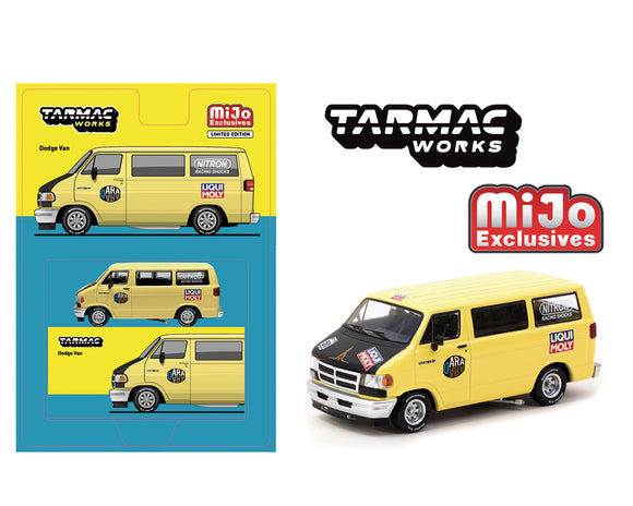 Tarmac Works 1:64 Dodge Van Custom – Yellow – Global64 –