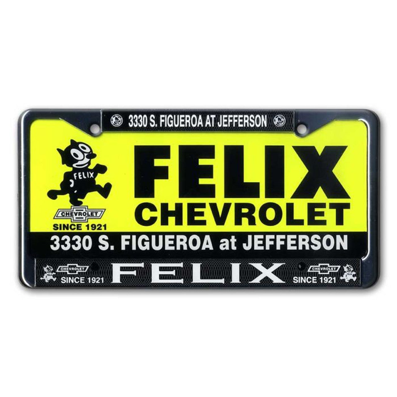 FELIX CHEVROLET LICENSE PLATE METAL SIGN