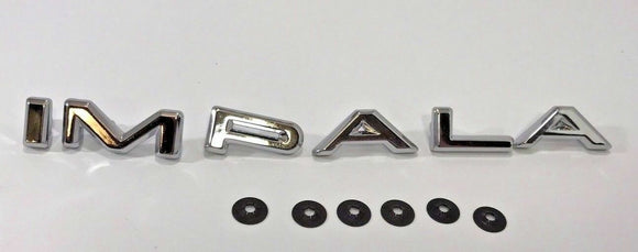 1964 64 Chevrolet Impala Quarter Panel Emblems Chrome Letters GM Licensed 1 pair