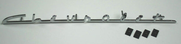 1949 1950 CHEVROLET FLEETLINE STYLELINE DASH EMBLEM SCRIPT 