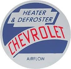 1954-55 1st Series, Airflow Heater and Defroster Decal QUALITY LICENSED DECAL