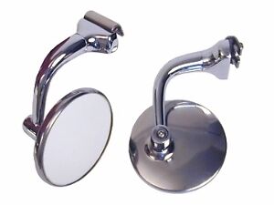 4 INCH PEEP MIRROR  CHROME FINISH FITS LEFT OR RIGHT SIDE.