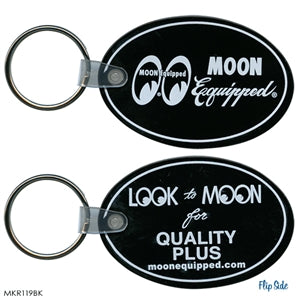 Moon Equipped Oval Keychain