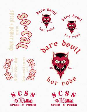 SoCal Speed Shop Dare Devil Decal Sheet