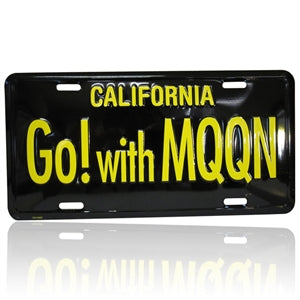 Black and Yellow Go! With Moon License Plate