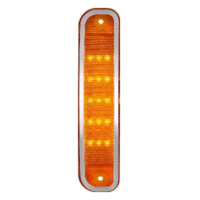 Amber LED Side Marker with Stainless Steel Trim for 1973-80 Chevrolet & GMC Truck