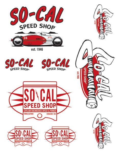 SoCal Speed Shop Belly Tank Decal Sheet