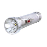 Chrome Vintage LED Flashlight with Holder