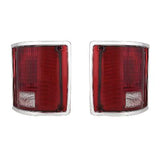 Tail Light Assembly with Aluminum Trim for 1973-87 Chevy & GMC Truck (Pair)