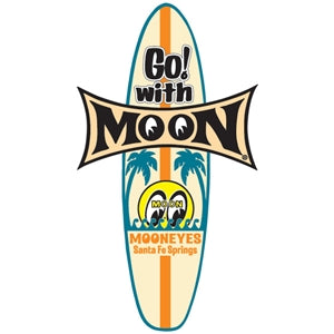 Go! With Moon Surfboard Decal